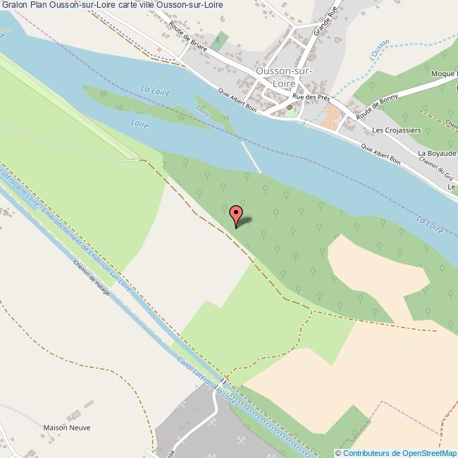 Plan OussonsurLoire carte ville OussonsurLoire