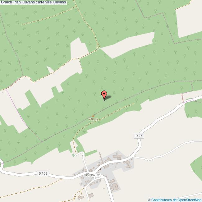 Plan Ouvans carte ville Ouvans