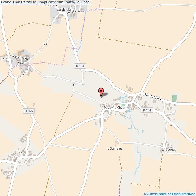 Plan PaizayleChapt carte ville PaizayleChapt
