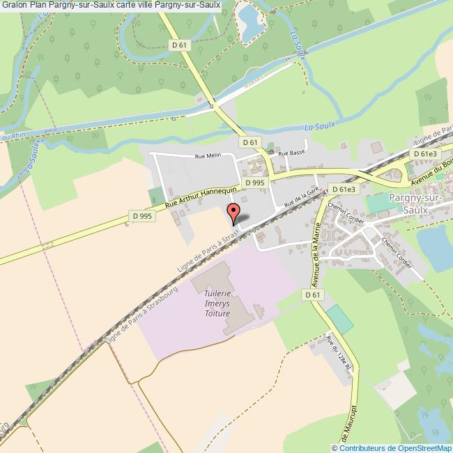 Plan PargnysurSaulx carte ville PargnysurSaulx