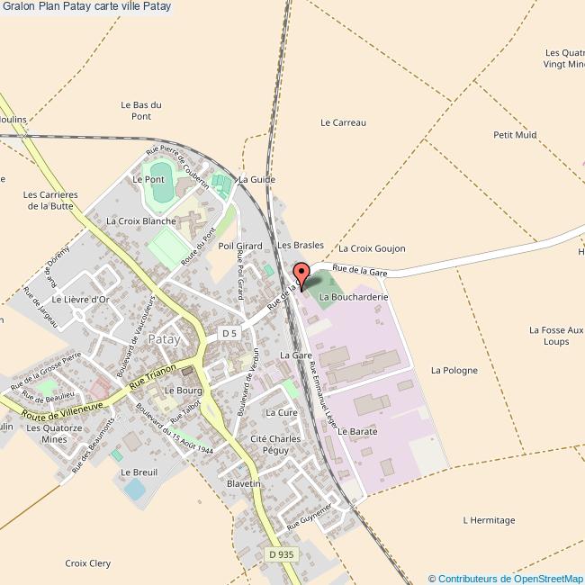 Plan Patay carte ville Patay