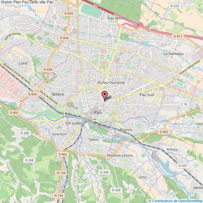 Ville De Pau Sur Carte De France Ville De Pau Sur Carte De France
