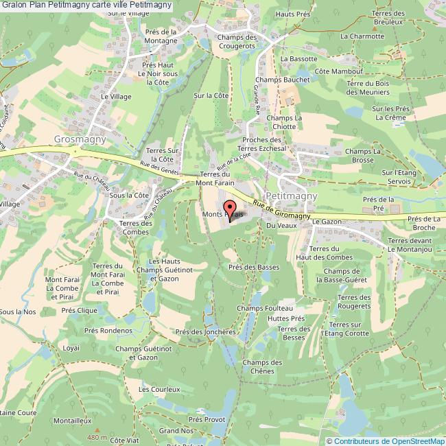 Plan Petitmagny carte ville Petitmagny