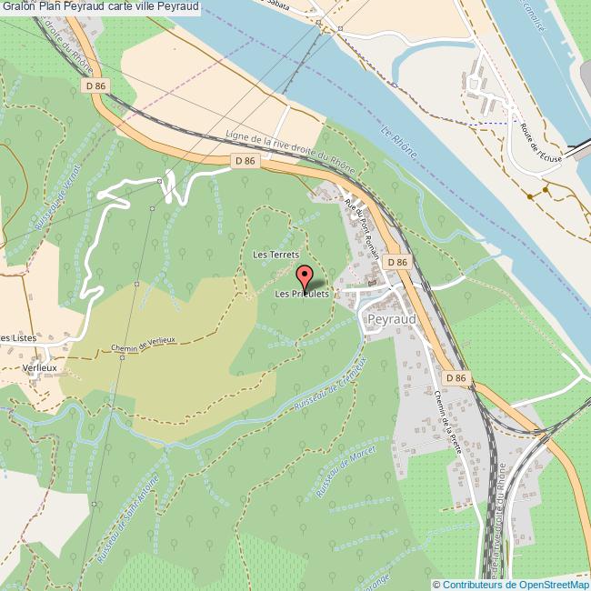 Plan Peyraud carte ville Peyraud