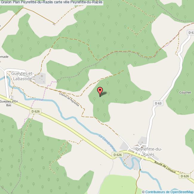 Plan PeyrefitteduRazès carte ville PeyrefitteduRazès