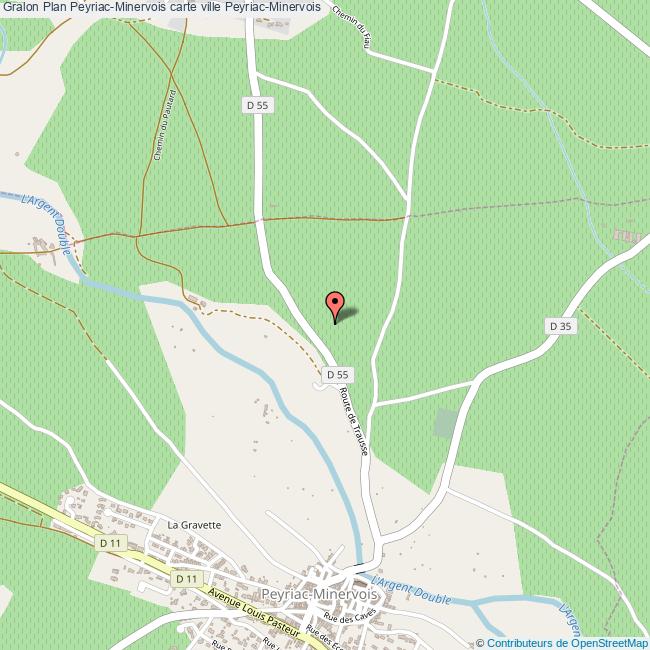 Plan PeyriacMinervois carte ville PeyriacMinervois