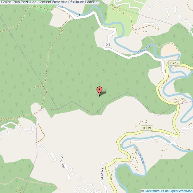 Plan PézilladeConflent carte ville PézilladeConflent