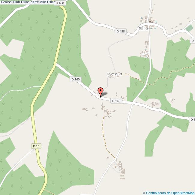 Plan Pillac carte ville Pillac