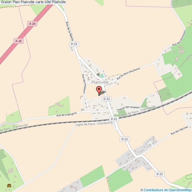 Plan Plainville carte ville Plainville