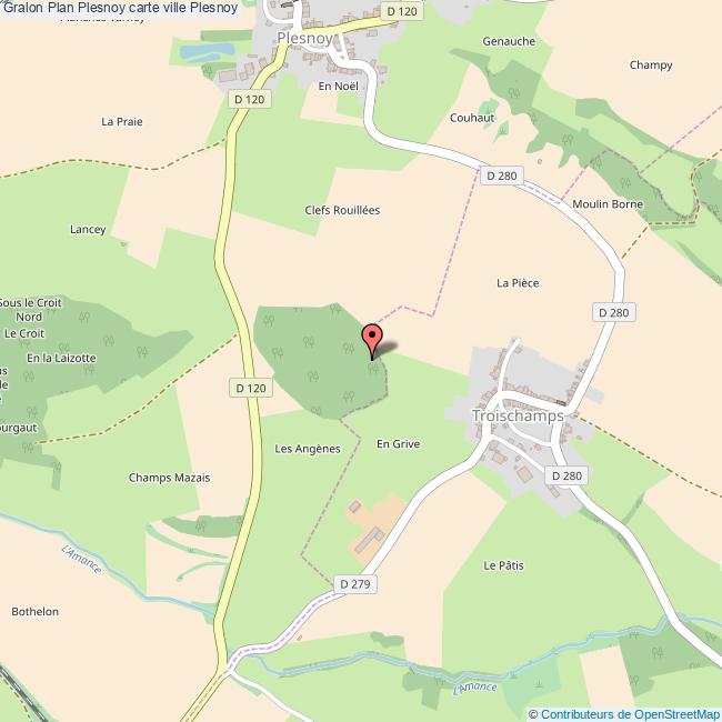 Plan Plesnoy carte ville Plesnoy