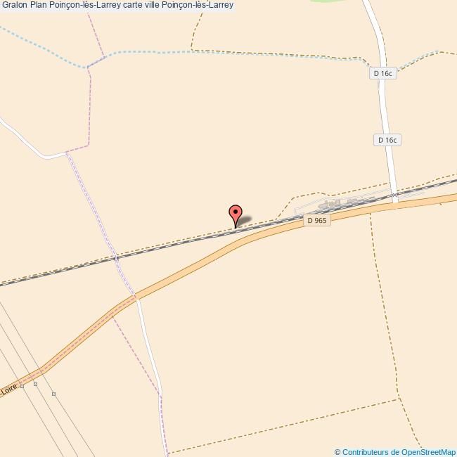 Plan PoinçonlèsLarrey carte ville PoinçonlèsLarrey