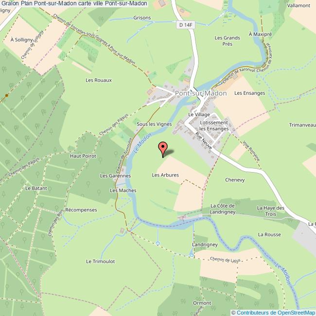 Plan PontsurMadon carte ville PontsurMadon