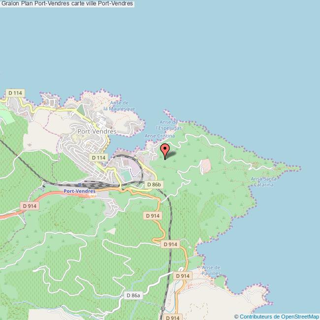 Plan PortVendres carte ville PortVendres
