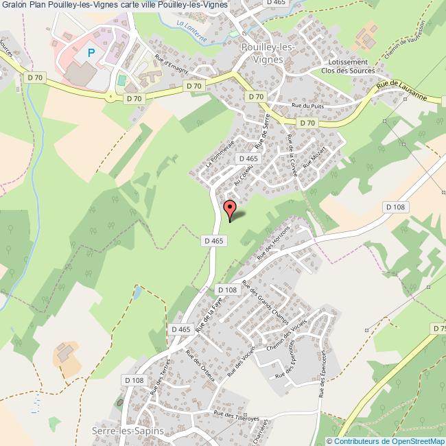 Plan PouilleylesVignes carte ville PouilleylesVignes