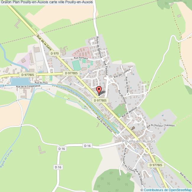 Plan PouillyenAuxois carte ville PouillyenAuxois