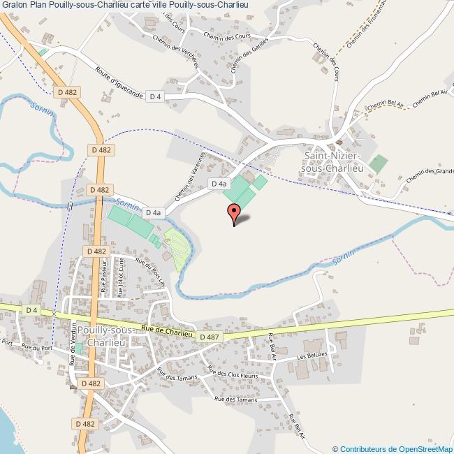 Plan PouillysousCharlieu carte ville PouillysousCharlieu