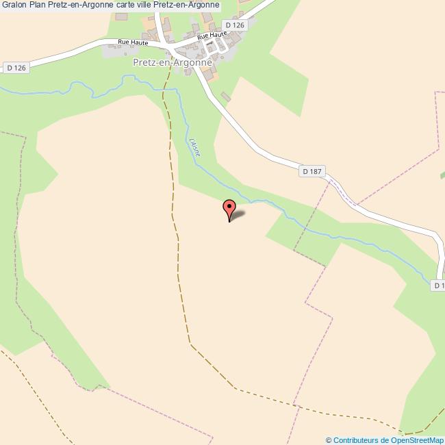 Plan PretzenArgonne carte ville PretzenArgonne