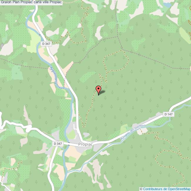 Plan Propiac carte ville Propiac