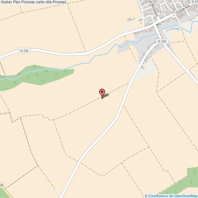 Plan Prosnes carte ville Prosnes
