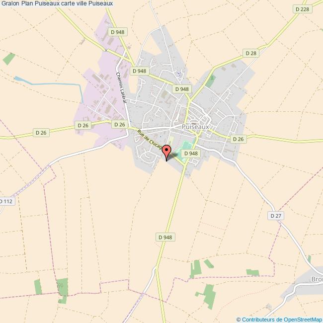 Plan Puiseaux carte ville Puiseaux