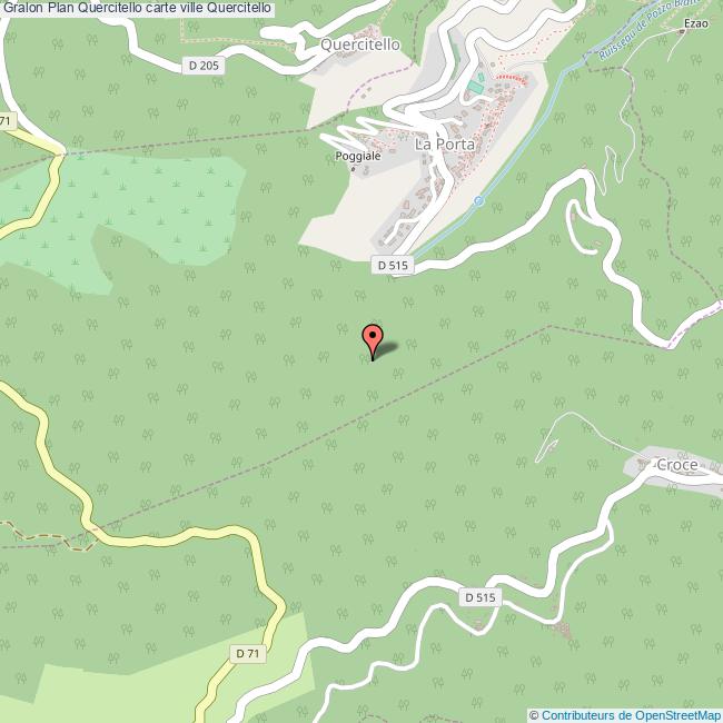 Plan Quercitello carte ville Quercitello
