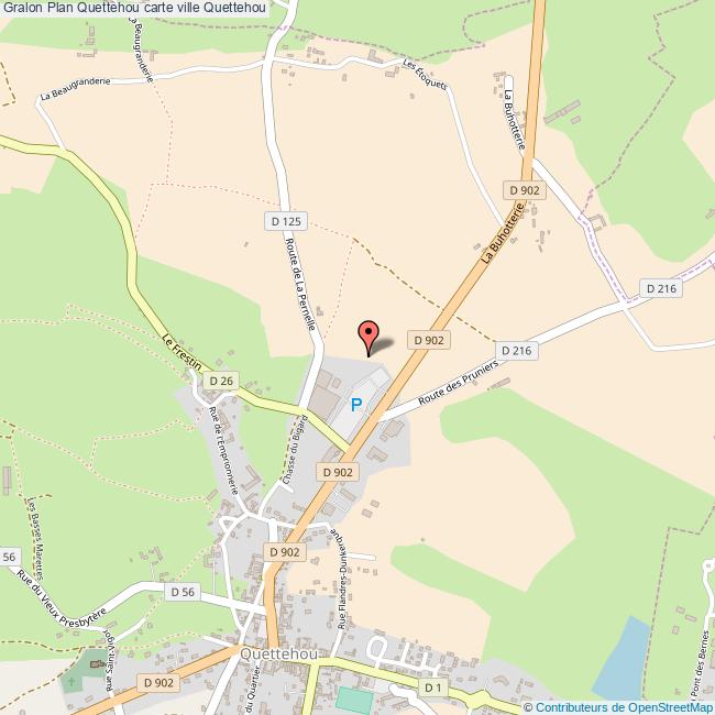 Plan Quettehou carte ville Quettehou