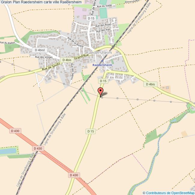 Plan Raedersheim carte ville Raedersheim