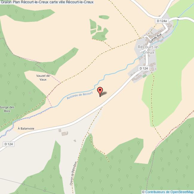 Plan RécourtleCreux carte ville RécourtleCreux