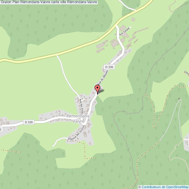 Plan Rémondans-Vaivre carte ville Rémondans-Vaivre