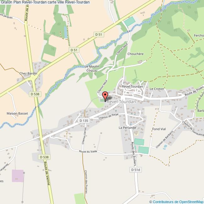 Plan RevelTourdan carte ville RevelTourdan