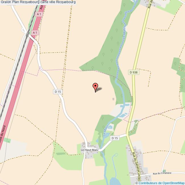 Plan Ricquebourg carte ville Ricquebourg