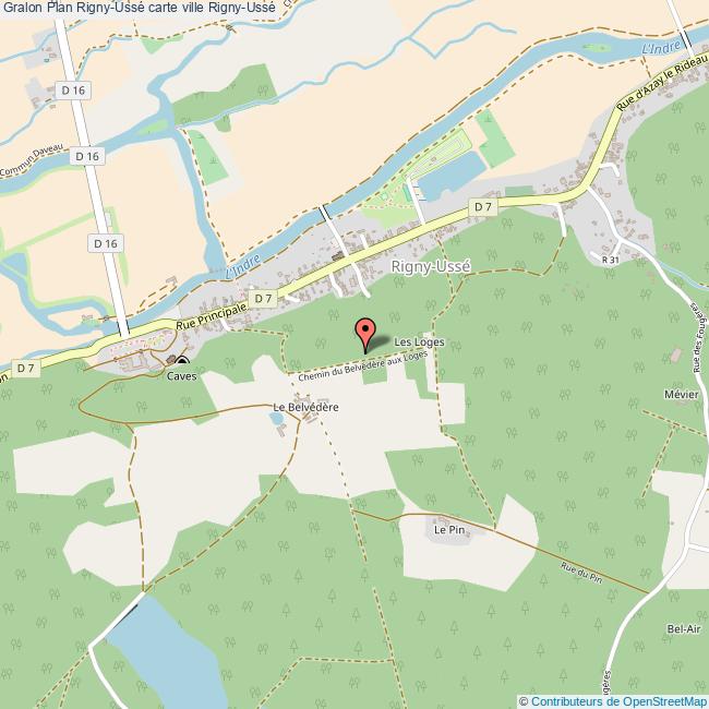 Plan RignyUssé carte ville RignyUssé