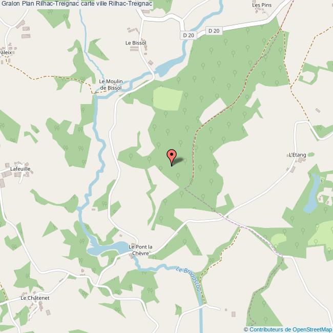 Plan RilhacTreignac carte ville RilhacTreignac