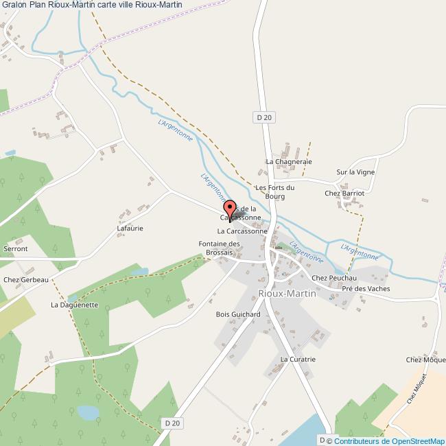 Plan RiouxMartin carte ville RiouxMartin