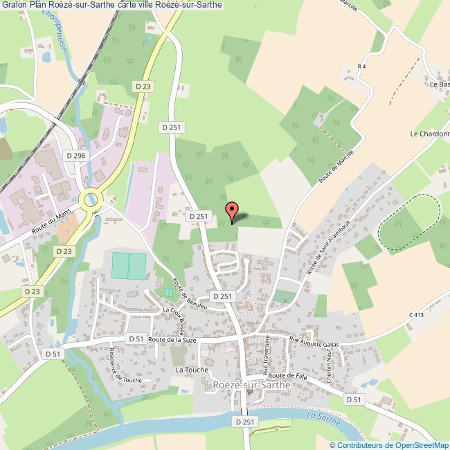 Plan RoézésurSarthe carte ville RoézésurSarthe