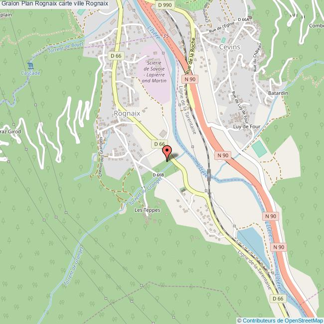 Plan Rognaix carte ville Rognaix