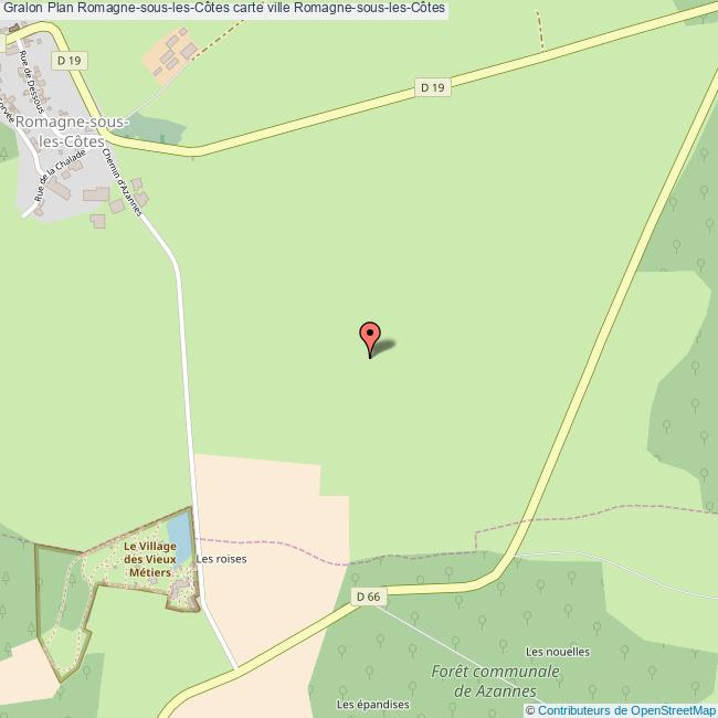 Plan RomagnesouslesCôtes carte ville RomagnesouslesCôtes