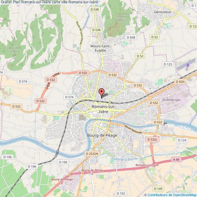 plan de romans sur isere