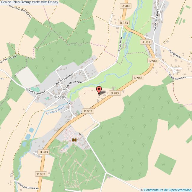 Plan Rosay carte ville Rosay