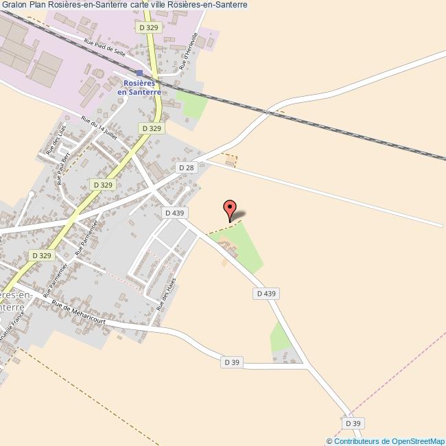 Plan RosièresenSanterre carte ville RosièresenSanterre