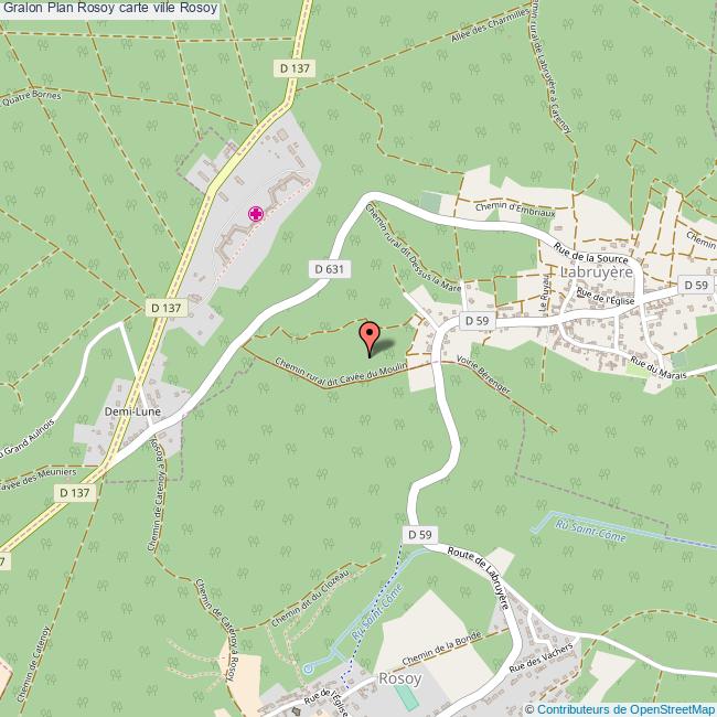 Plan Rosoy carte ville Rosoy