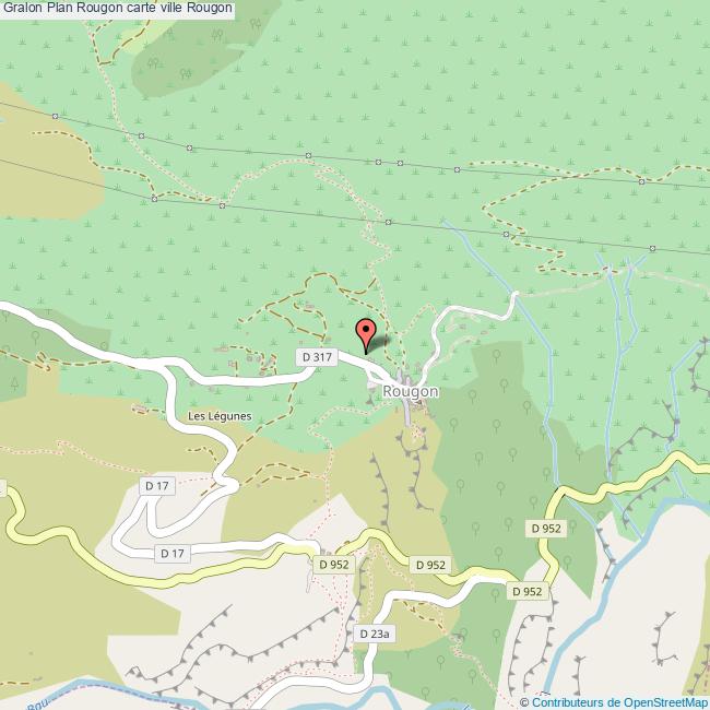 Plan Rougon carte ville Rougon