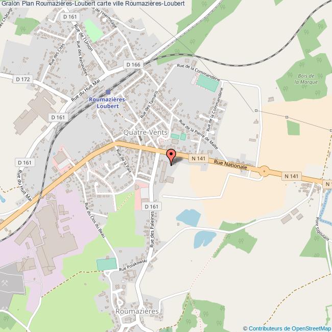 Plan RoumazièresLoubert carte ville RoumazièresLoubert