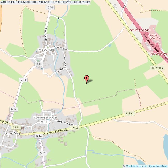 Plan RouvressousMeilly carte ville RouvressousMeilly