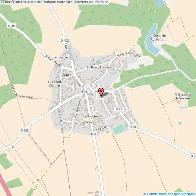 plan ville Rouziers-de-Touraine