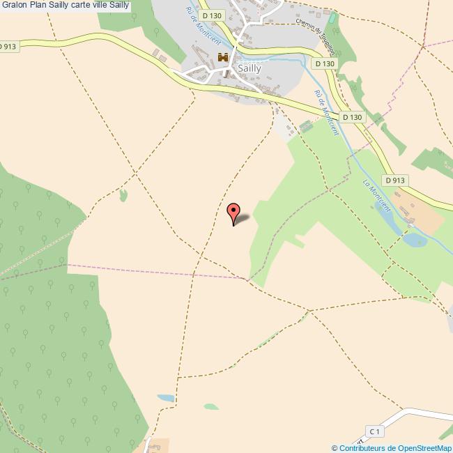Plan Sailly carte ville Sailly