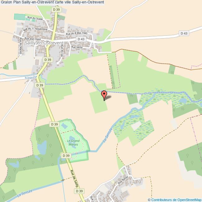 Plan SaillyenOstrevent carte ville SaillyenOstrevent