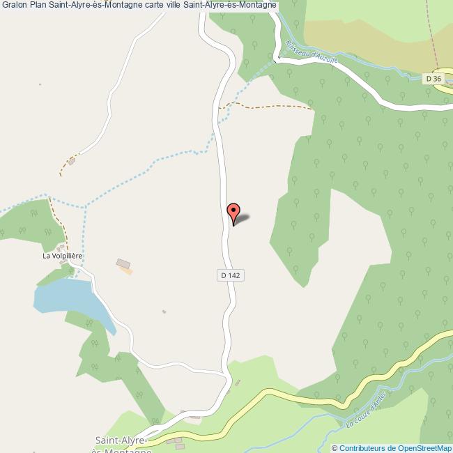 Plan SaintAlyreèsMontagne carte ville SaintAlyreèsMontagne