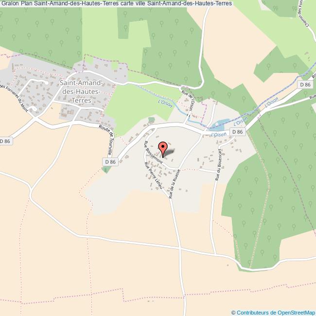 Plan SaintAmanddesHautesTerres carte ville SaintAmanddesHautes