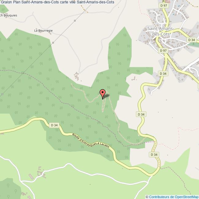 Plan SaintAmansdesCots carte ville SaintAmansdesCots